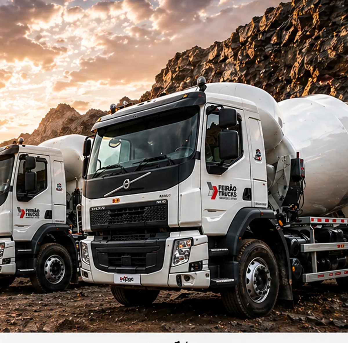 Frota de caminhões betoneira Feirão Trucks